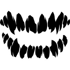 horror zombie fangs teeth clip
