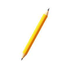 Poster - transparent background yellow pencil