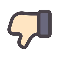 Poster - dislike flat line icon