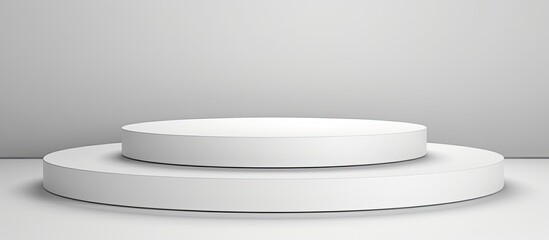 Poster - White podium for displaying products on a white background