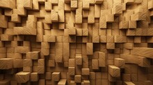 Wheat Cubes Wall Background