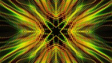 Abstract Psychedelic Orange And Green Kaleidoscope Vj Loop