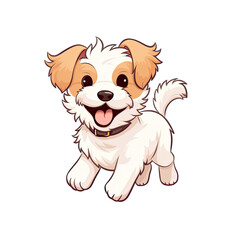 Sticker - Adorable animated puppy dashing