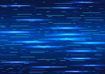 Abstract technology background uses longitudinal lines with an interesting increase in the brightness of the lines. Refers to the speed of data transfer of technology. Focus on dark blue tones.