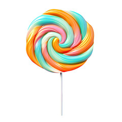 Poster - Colorful lollipop on transparent background