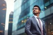 Confident Executive of Eastern Indian Descent in Business Attire, Generative Ai
