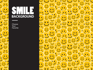 world smile day background pattern seamless yellow funny joy vector happiness cute cartoon holiday