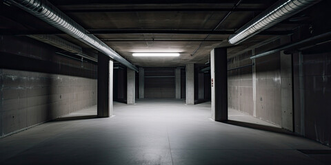 an empty basement