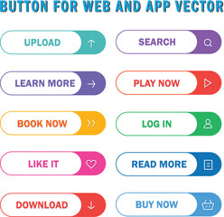 Wall Mural - cta web button collection