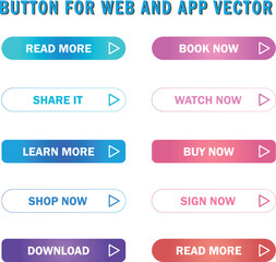Wall Mural - cta web button collection
