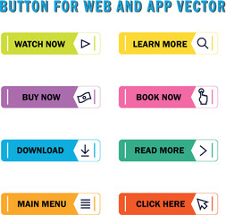 Wall Mural - cta web button collection