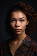 Wall Mural - cropped shot of an attractive young woman looking at the camera with a serious expression