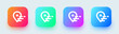 © Yasir Design - Location line icon in square gradient colors. Pin pointer signs vector illustration.
