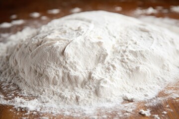 Sticker - close-up of freshly kneaded pizza dough on floured surface