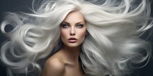 Beautiful Woman With Long White Hair