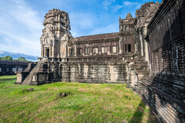 Wall Mural - views of angkor wat main temple, cambodia