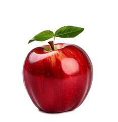Poster - red apple on a transparent background. for decorating projects