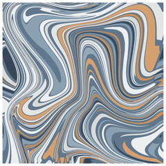 Wall Mural - Marble effect liquify multicolor background line art pattern