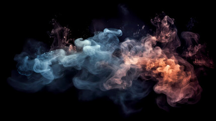 Wall Mural - Deep space, smoke, stars and galaxies. On a dark background.. Generative AI technology.