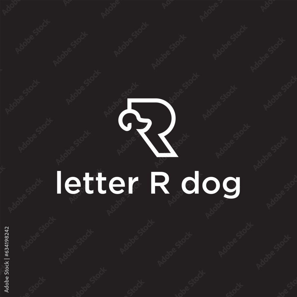letter r dog Logo Icon Design Vector Stock. letter r dog Logo Icon ...