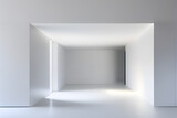 Fototapeta Młodzieżowe - 清潔な白い部屋、背景、モダンなデザイン｜Clean white room, background, modern design. Generative AI