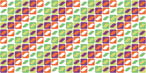 Poster - Tile with diagonal pattern, seamless pattern, bright shapes inside the tile. Minimalism. Pattern for textile, pillow, cloth, background, packaging, notepad, cup, wallpaper.