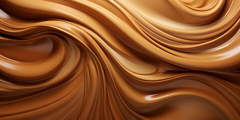 A sensory experience is offered by this background with its glossy, delectable caramel texture., chocolate.