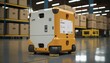 © Lucky - Automated guided vehicle in warehouse logistic and tra Generative Ai