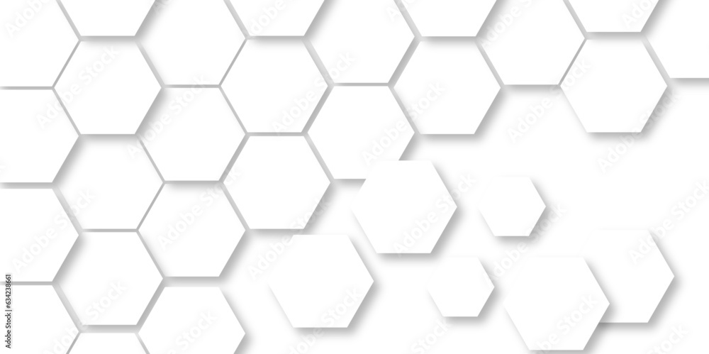 Seamless pattern of hexagons background technology with hexagons. 3d ...