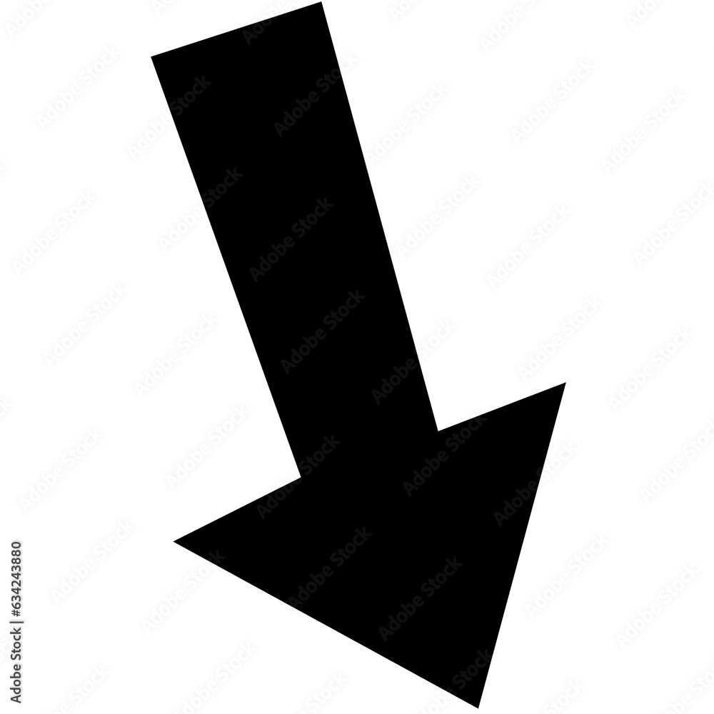 Digital png illustration of black arrow on transparent background Stock ...