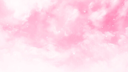 Wall Mural - sugar cotton pink clouds vector design background. glamour fairytale backdrop. plane sky view with s