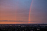 Fototapeta Tęcza - Double Rainbow Sunrise Surrey Canada