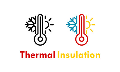 Thermal insulation design logo template illustration