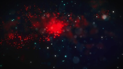 Wall Mural - Thousands of sparkling particles form a delicate bokeh on a dark background.