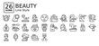 © Dimas Anom - Beauty icons in outline style. Collection of Beauty icons for web design, app, and modern projects. Simple vector easy to use.