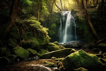 Canvas Print - Waterfall in the Forest