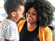 © Lumos sp - child family mother portrait single woman happy son man boy black american african smiling happiness love together parent cute hug kid little