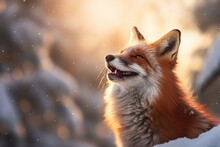 Photo Of A Red Fox In Winter
