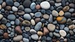 Abstract nature pebbles background. Blue pebble texture. Stone background. Generative AI