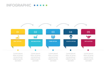 Poster - Options infographic , 1-5 options , vector infographic 