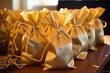 Golden Goodie Bags: Perfect Giveaways for Clients at Event Reception | Candy, Chocolate, Cosmetics, Clothes & More. Generative AI