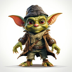 Wall Mural - Mystical Goblin on Transparent Background