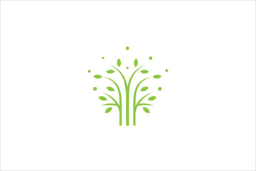 Wall Mural - Green tree logo design element