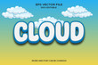 © Mazharul - Realistic cloud 3D editable text style effect