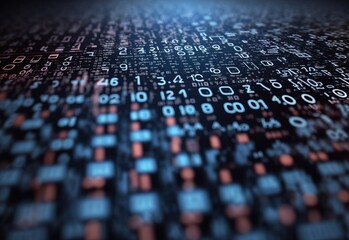 Background of binary code symbols showing programming codes