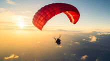 Skydiver In Sky Enjoys The Views At High Altitude Generative Ai
