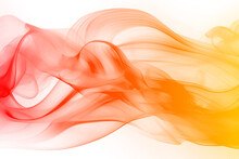 Red Orange And Yellow Abstract Smoke Gradient Transparent Texture. Generative AI