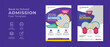 modern back to school admission of 2 templates of a4 size flyer poster brochure leaflet template 