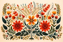 Folk Art Pattern, Illustration