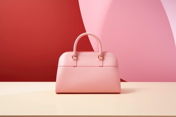 RPink female leather bag